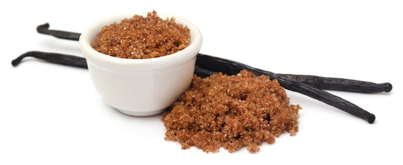 Vanilla pods with brown sugar