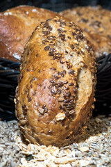 bread in basket in German Backery 
