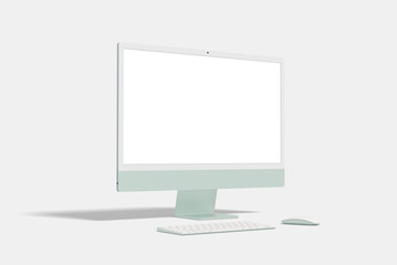 Realistic Desktop mockup blank