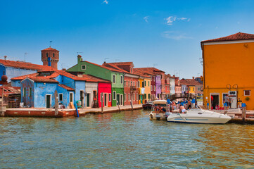 Obraz premium Burano Petrol Station, Venice, Italy