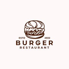 Burger logo design vector template. Fast Food Logo
