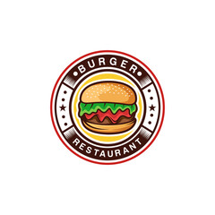 Burger logo design vector template. Fast Food Logo
