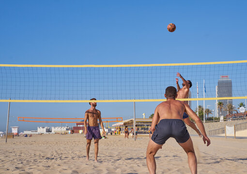 Volleyball match on the beach