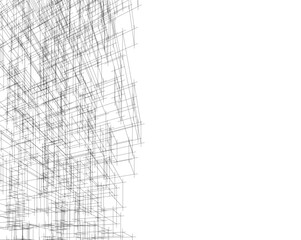 Modern architecture building 3d illustration