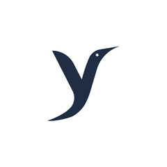 Letter Y Bird Shaped Logo Design