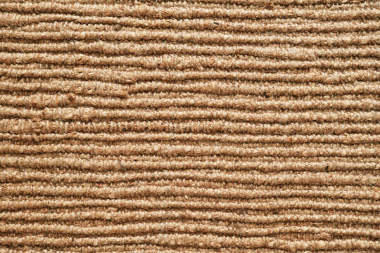 Texture Of The Woven Jute Carpet. Natural Organic Fiber