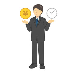 お金と時間の天秤にかける会社員