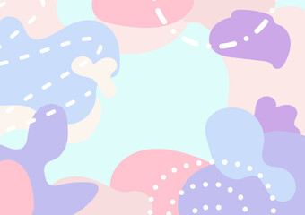 Abstract seamless pattern in trendy pastel colors. 