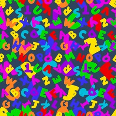 pattern with colorful letters