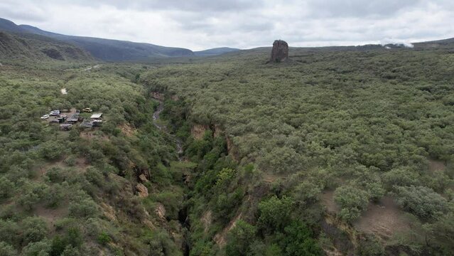 Hell's Gate gorge and vegetation in Tanzania