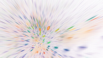 Obraz premium Abstract golden and green blurred sparkles. Fantastic holiday background. Digital fractal art. 3d rendering.
