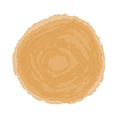 Gold watercolor circle stroke element