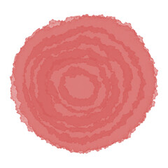 Pastel red watercolor circle stroke element