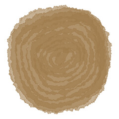 Wood watercolor circle stroke element
