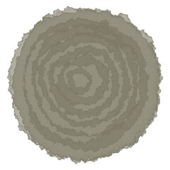 Dark gray watercolor circle stroke element