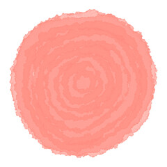 Soft red watercolor circle stroke element