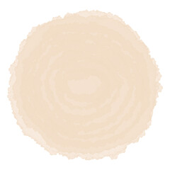 Light brown watercolor circle stroke element