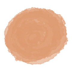 Brown watercolor circle stroke element