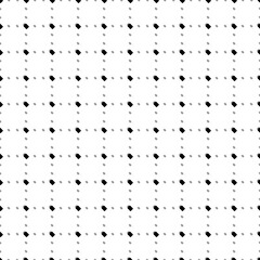 Square seamless background pattern from geometric shapes are different sizes and opacity. The pattern is evenly filled with small black discount label symbols. Vector illustration on white background