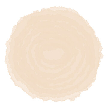 Light Brown Watercolor Circle Stroke Element