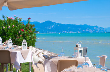 Restaurant, Sirmione, Lake Garda, Italy
