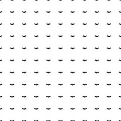 Square seamless background pattern from black bat symbols. The pattern is evenly filled. Vector illustration on white background