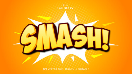 Editable smash text effect