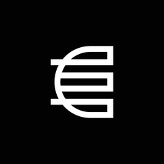 modern monogram letter E logo design