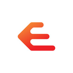 letter E modern logo design