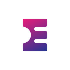 letter E modern logo design