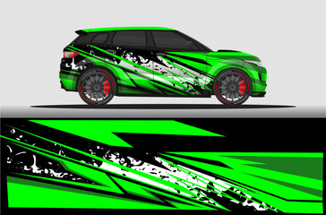 wrap car decal livery,rally race style vector illustration abstract background
