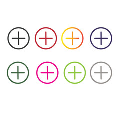 Obraz premium Add, plus, check icon, in solid and gradient color 