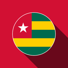 Fototapeta premium Country Togo. Togo flag. Vector illustration.
