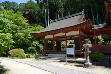 Naklejka premium 長命寺 護法権現社拝殿 滋賀県近江八幡市