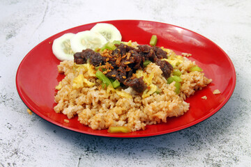 Freshly cooked Filipino food called Beef Tapa Budbod