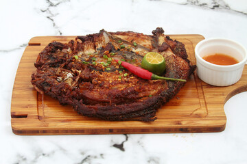 Freshly cooked Fried Boneless Bangus or fried boneless milkfish