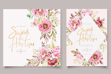 watercolor floral background and frame design