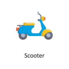 Scooter vector flat Icon Design illustration. Miscellaneous Symbol on White background EPS 10 File