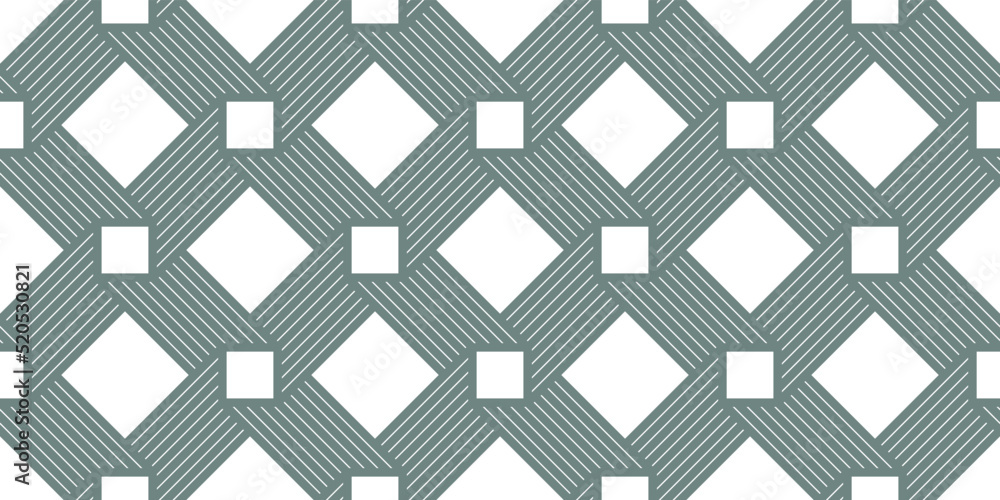 Poster lattice geometric seamless pattern vector design, trendy retro style minimal grid tiling, monochrome