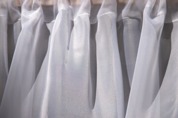 white transparent fabric as a background