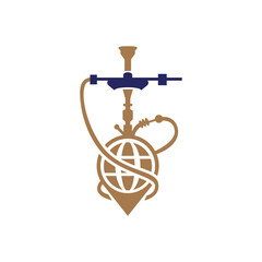World Icon Hookah Logo Design