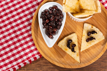 Ants culonas Typical Gastronomy of Santander Colombia; Photo On Wood Background