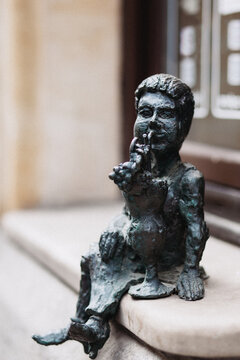 A Gnome Figurine In Wroclaw, Poland.