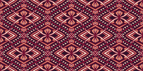 Geometric ethnic pattern seamless flower color. seamless pattern. Design for fabric,curtain,background,carpet,wallpaper,clothing,wrapping,Batik,mandalas,fabric,Vector illustration. pattern style.