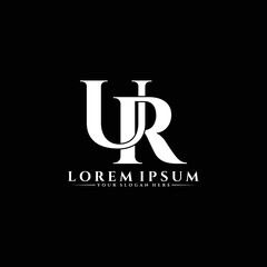 Letter UR luxury logo design vector