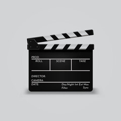Fototapeta premium Opened movie clapperboard design vector illustration