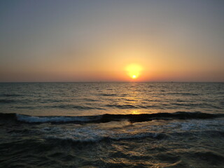 Fototapeta na wymiar Sunset view of Tel Aviv