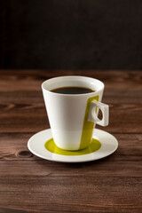 Coffee cup on a wooden table