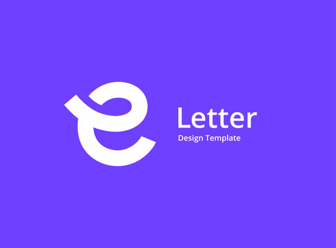 Letter E logo icon design template elements