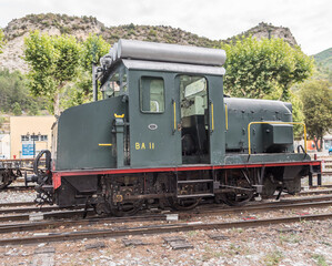 Fototapeta na wymiar old diesel locomotive